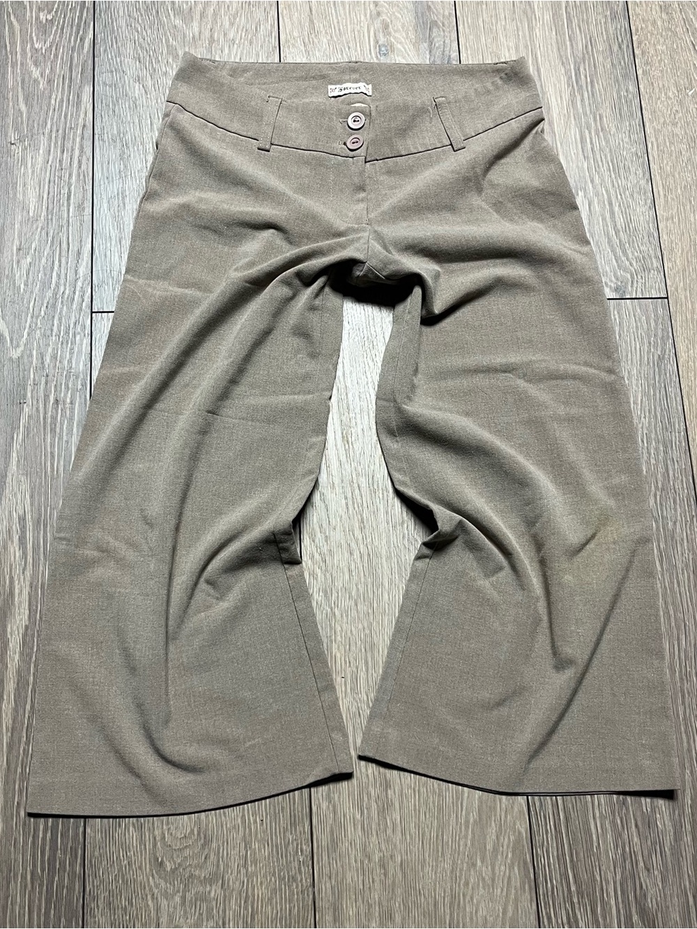 Forever 21 Olive Brown Wide-Leg Capris